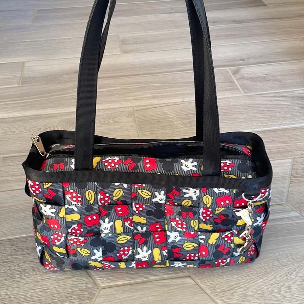 GRADUATION SALE. Disney pattern large satchel. Seat belt material bag.